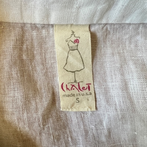 CHALET TUNIC S 100% LINEN COWL BREATHABLE COASTAL GRANDMA SUMMER RESORT CHIC - Picture 10 of 10